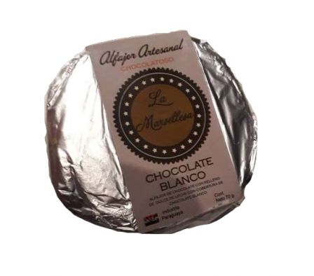 ALFAJOR LA MARSELLESA CHOCOLATE BLANCO 70 GR