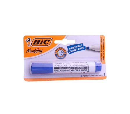 MARCADOR BIC P/PIZARRA AZUL BLISTER 1UN
