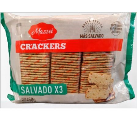 GALLETITA MAZZEI CRACKERS TRIPACK SALVADO 450GR