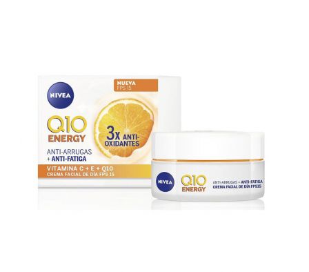 CREMA FACIAL NIVEA Q10 PLUS + C DIA 15FPS 50ML