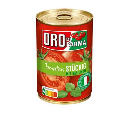 TOMATE ORO DI PARMA EN TROZOS C/ALBAHACA 400GR