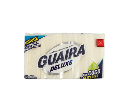 JABON EN PAN GUAIRA 5X1 BLANCO 180 GRS