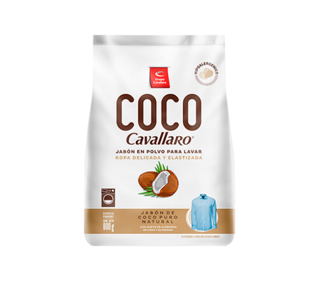 JABON POLVO CAVALLARO ROPAS DELICADAS COCO 800 GRS