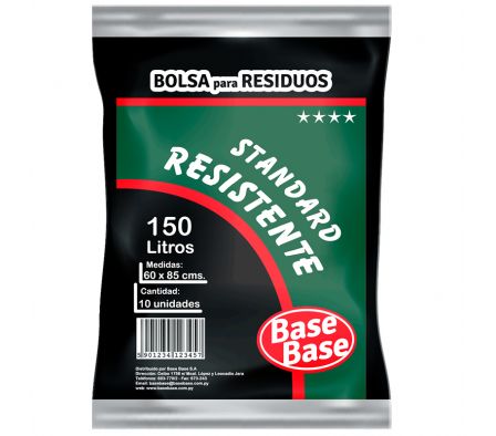 BOLSA P/RESIDUOS BASE BASE ESTANDAR 150 LT