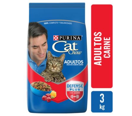 ALIMENTO P/GATO CAT CHOW ADULTO ACTIVO CARNE 3KG