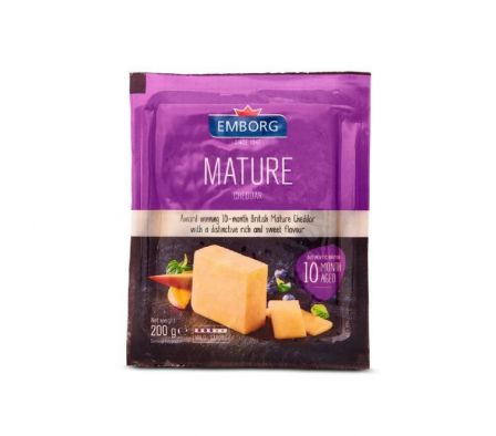 QUESO CHEDDAR EMBORG MADURO 200GR