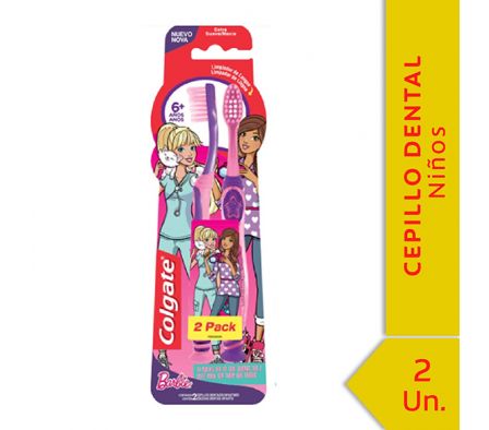 CEPILLO DENTAL COLGATE SMILES SPIDER/BARBIE 2x1