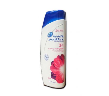 SHAMPOO H&S 2 EN 1 SUAVE Y MANEJABLE 180ML
