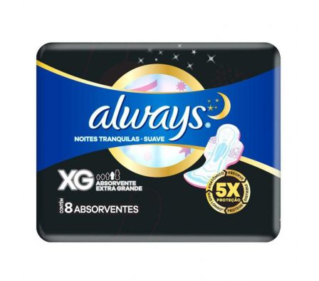 TOALLAS HIGIENICAS ALWAYS NOCTURNAS XG 8 UNI