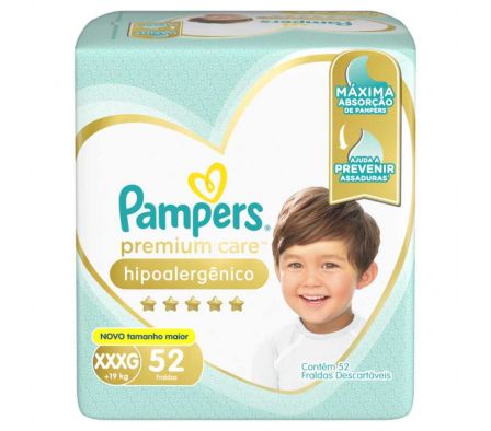 PAÑAL PAMPERS PREMIUM CARE XXXG 52UNI