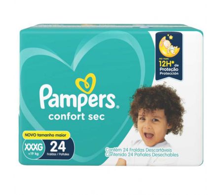 PAÑAL PAMPERS CONFORT SEC XXXG 24UNI
