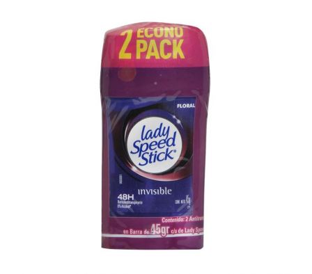 DESODORANTE LADY SPEED FEM STICK INVISIBLE 2UNX45G