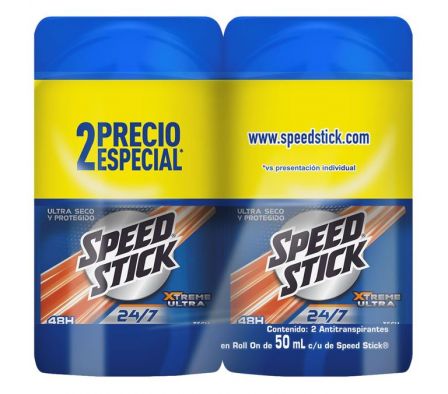 DESODORANTE SPEED STICK MEN XTREME PACK 2X 50 ML
