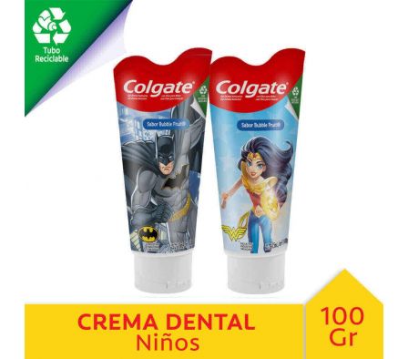 CREMA DENTAL COLGATE SMILES BATMAN/WONDER WOM 100G