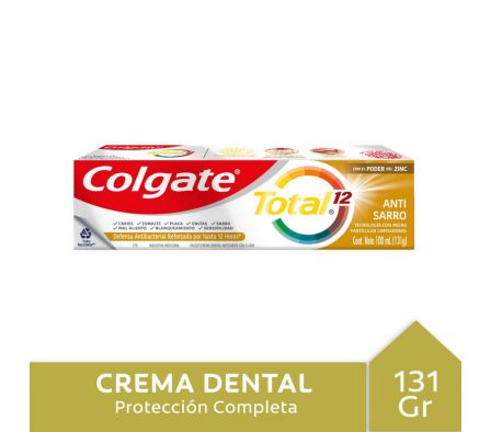 CREMA DENTAL COLGATE TOTAL 12 ANTI-SARRO 131 G