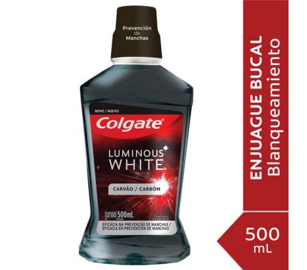 ENJUAGUE BUCAL COLGATE LUMINOUS WHITE CARBON 500ML