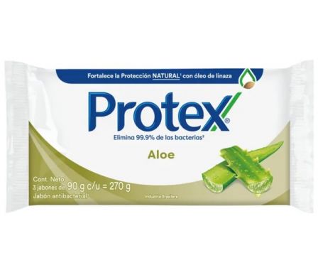 JABON TOCADOR PROTEX  ALOE 3UN X 90G.