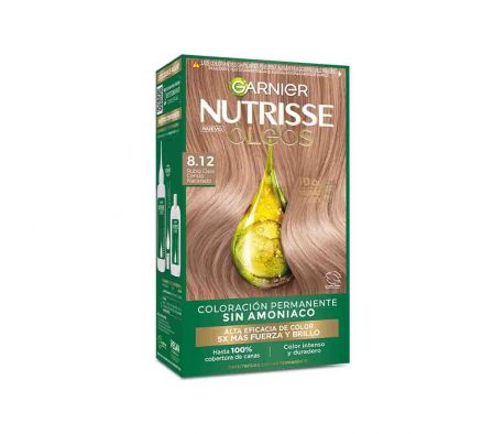 TINTE NUTRISSE OLEOS RUBIO CLARO PLATINADO 8.12