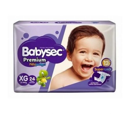 PAÑAL BABYSEC PREMIUM HIPER TAMAÑO XG 24UN