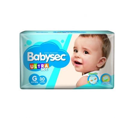 PAÑAL BABYSEC ULTRA HIPER TAMAÑO G 30UN