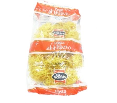 FIDEOS LAS ACACIAS AL HUEVO  NIDO 500GR.