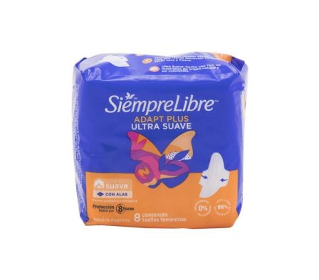 TOALLA HIGIENICA SIEMPRE LIBRE FIT CON ALAS 8UN