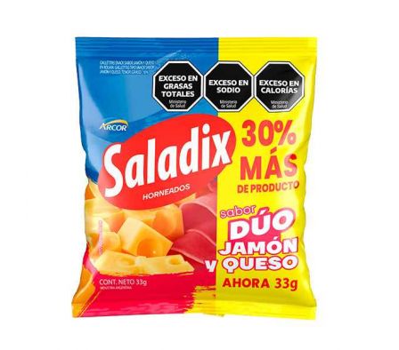 SALADIX DUO JAMON Y QUESO 33GR