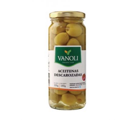 ACEITUNA VANOLI DESCAROZADA FRASCO 160 GR