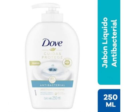 JABON LIQUIDO DOVE ANTIBACTERIAL CUIDA PROTEGE 250
