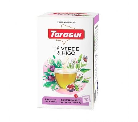 TE TARAGUI VERDE SABOR HIGO 20X2GR