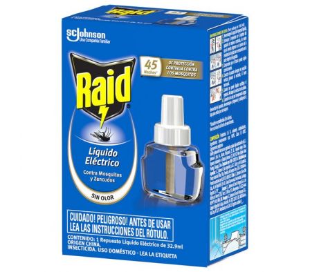 LIQUIDO ELCTRICO RAID REFILL 32,9 ML