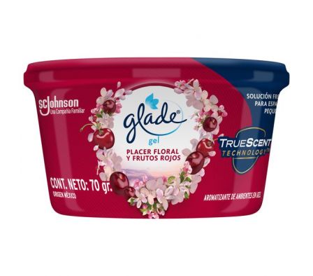 GLADE MINI GEL HOGAR PLACER FLORAL Y FRUTOS ROJOS