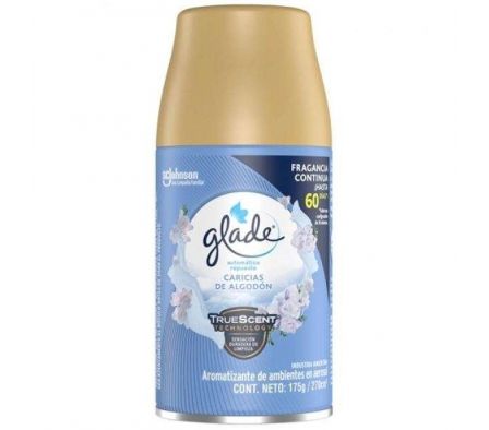 AROMATIZANTE GLADE REPUESTO CARICIAS ALGODON 175GR