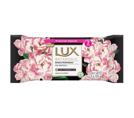 JABON TOCADOR LUX ROSAS FRANCESAS 3 X125G
