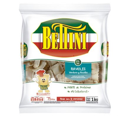 BETTINI PASTA EN BOLSA RAVIOLES C/RICOTTA 1KG*8...