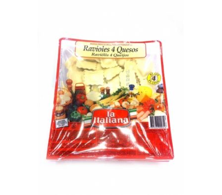 LA ITALIANA RAVIOLES 4 QUESOS 500 GRS