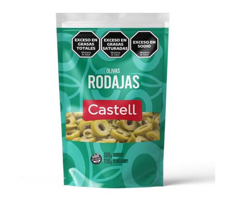 ACEITUNA CASTELL VERDES RODAJAS DOYPACK 150GR