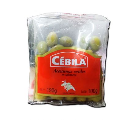 CEBILLA ACEITUNA VERDE SACHET 100 GR 