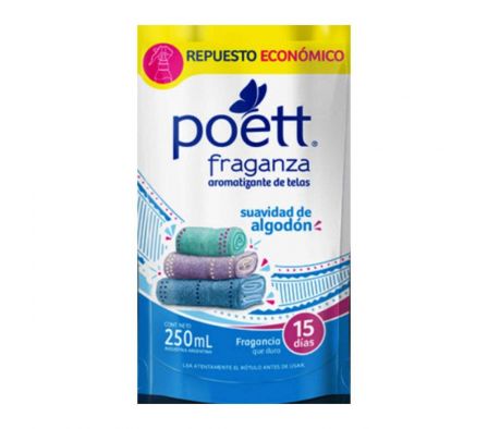 AROMATIZANTE DE TELAS POETT SUAVIDAD ALGODON 250ML