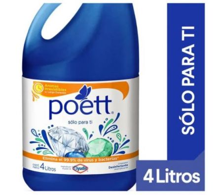 LIMPIADOR POETT SOLO PARA TI DESINFECTANTE 4.LT