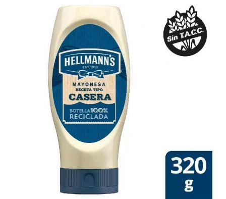 MAYONESA HELLMANNS RECETA CASERA SQZ X320G