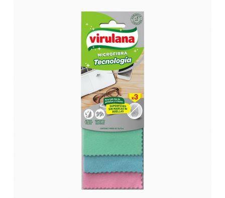 PAÑO MICROFIBRA VIRULANA TECNOLOGIA 15X15CM