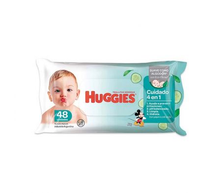 TOALLITAS HUMEDAS HUGGIES CUIDADO 4EN1 48UN