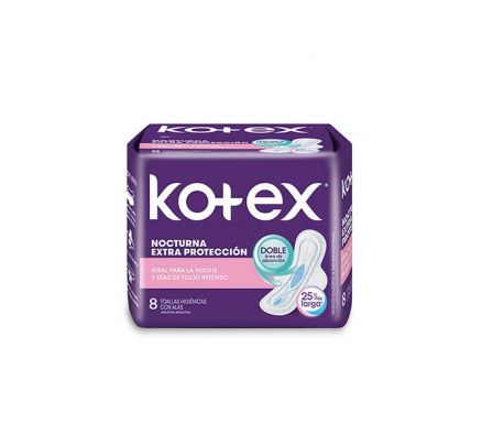 TOALLA HIGIENICA KOTEX  NOCTURNA C/ALAS 8UNID