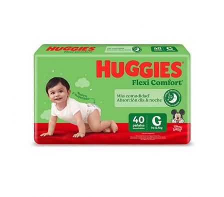 PAÑAL HUGGIES FLEXI COMF G 40UN