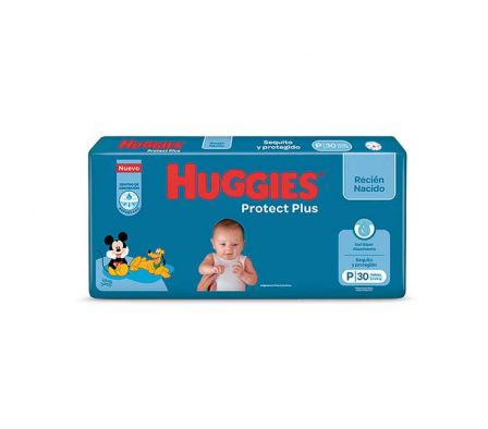 PAÑAL HUGGIES PROTECT PLUS TAMAÑO P MEGA 30UN