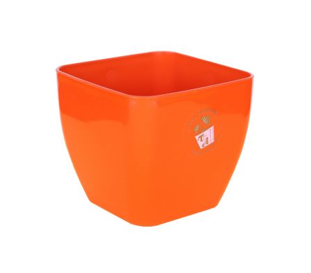 MACETA PREMIUN CUADRADA N°12 NARANJA