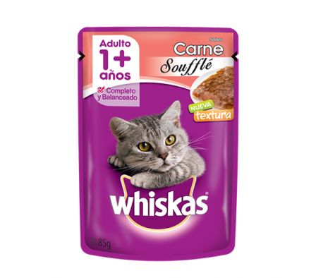 ALIM.P/GATO WHISKAS SOUFLE CARNE  85 GRS
