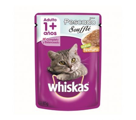 ALIM.P/GATO WHISKAS SOUFLE ADULTO PESCADO 85GR