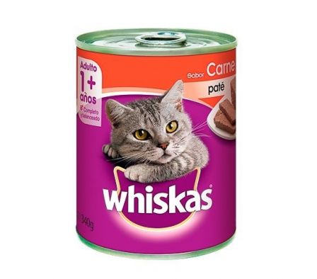 ALIM.P/GATO WHISKAS ADULTO CARNE LATA X340GR